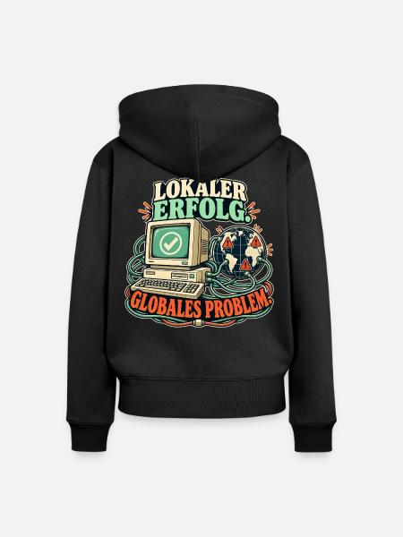 Lokal erfolgreich - Frauen Premium Bio Zip Hoodie - Schwarz