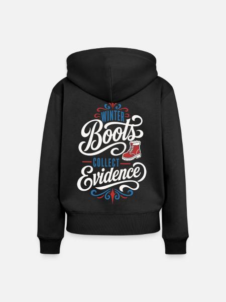 Winterstiefel – Winter Boots Collect Evidence - Frauen Premium Bio Zip Hoodie - Schwarz