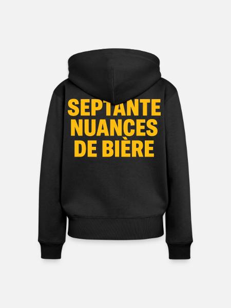 Siebzig Schattierungen Bier - Frauen Premium Bio Zip Hoodie - Schwarz