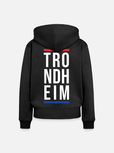 Stadt Trondheim - Frauen Premium Bio Zip Hoodie - Schwarz