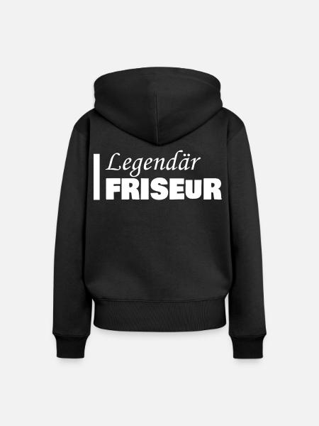Friseur - Frauen Premium Bio Zip Hoodie - Schwarz