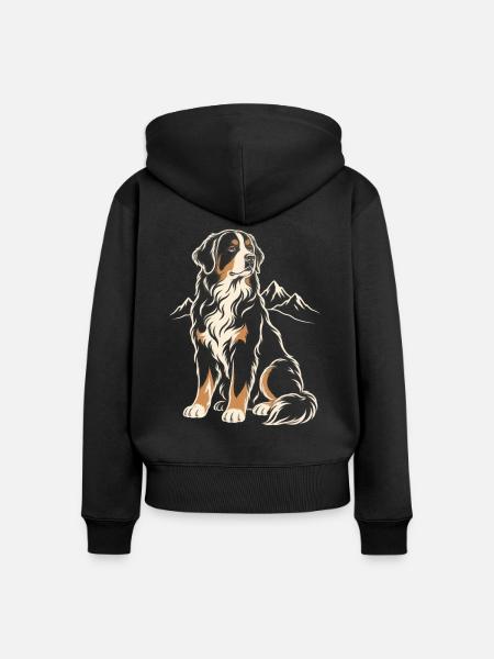 Berner Sennenhund – Alpiner Begleiter - Frauen Premium Bio Zip Hoodie - Schwarz