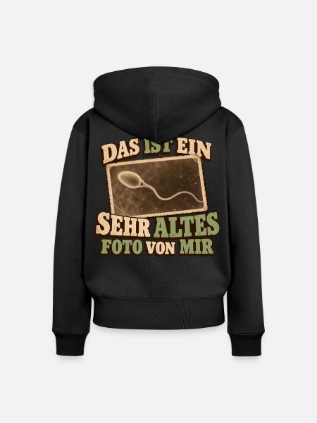 Sehr altes Foto von mir - Frauen Premium Bio Zip Hoodie - Schwarz