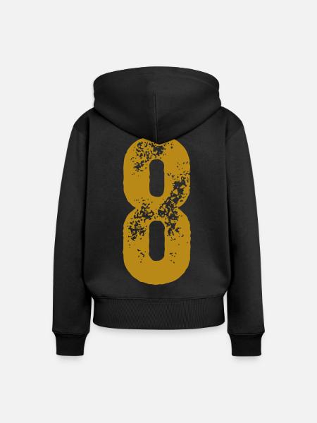 8 - Frauen Premium Bio Zip Hoodie - Schwarz