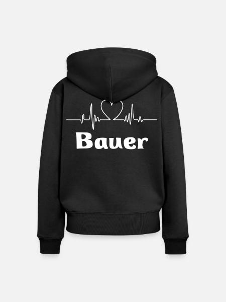 Bauer - Frauen Premium Bio Zip Hoodie - Schwarz