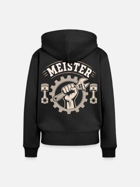KFZ Meister Prüfung bestanden - Frauen Premium Bio Zip Hoodie - Schwarz