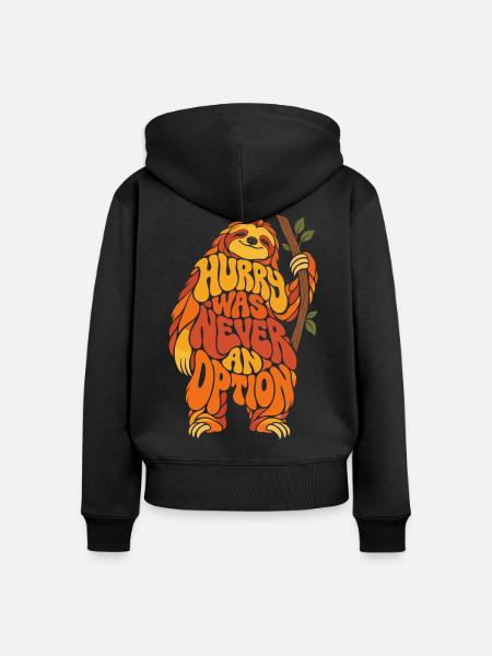 Eile war nie eine Option - Frauen Premium Bio Zip Hoodie - Schwarz