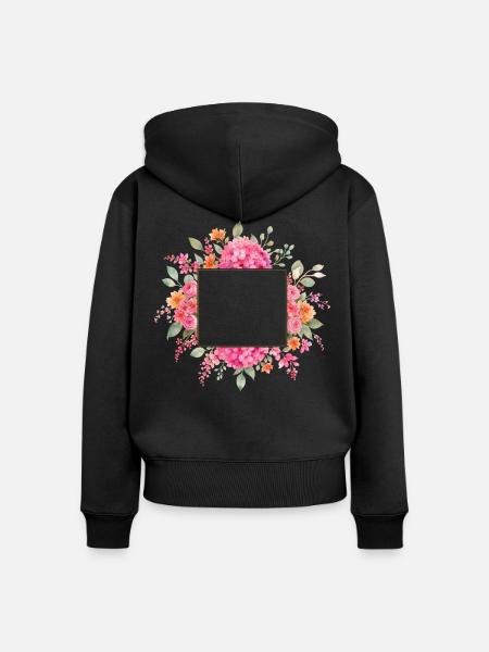 Pink_Orange_Green_3_-_Artboard_1 - Frauen Premium Bio Zip Hoodie - Schwarz