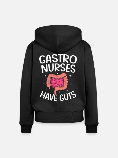 Gastroenterologie - Frauen Premium Bio Zip Hoodie - Schwarz