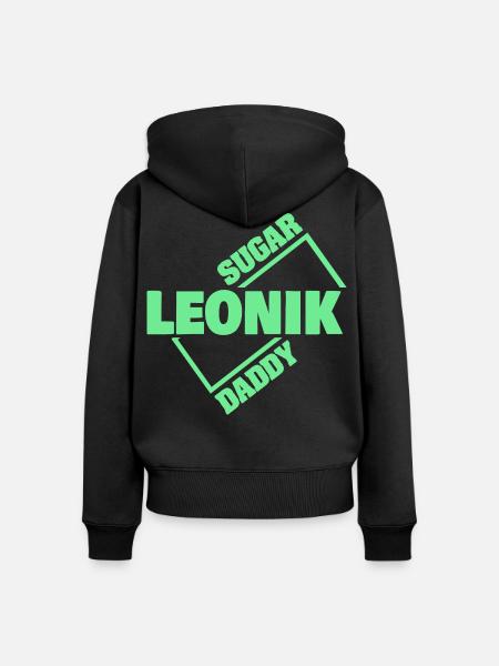 Geschenk für Leonik - Frauen Premium Bio Zip Hoodie - Schwarz