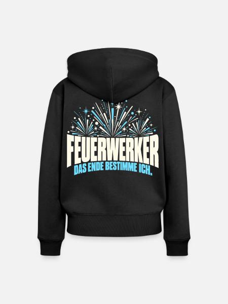 Feuerwerker – Das Ende bestimme ich - Frauen Premium Bio Zip Hoodie - Schwarz