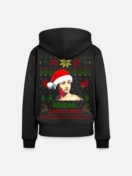 Abigail Adams Abigail Weihnachten - Frauen Premium Bio Zip Hoodie - Schwarz