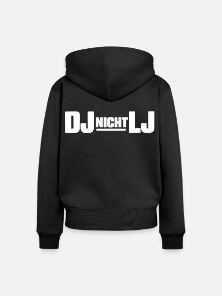 DJ nicht LJ Veranstaltungstechnik Deejay - Frauen Premium Bio Zip Hoodie - Schwarz