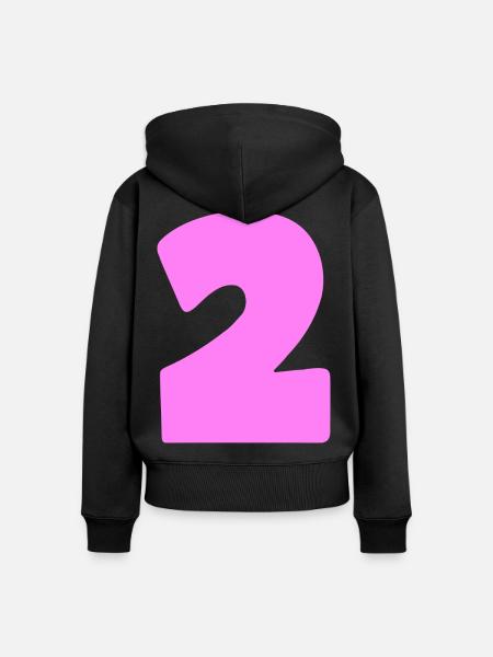 2 - Frauen Premium Bio Zip Hoodie - Schwarz