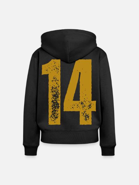 14 - Frauen Premium Bio Zip Hoodie - Schwarz