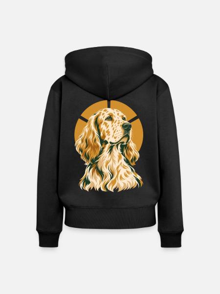 Englischer Zuspieler - Frauen Premium Bio Zip Hoodie - Schwarz