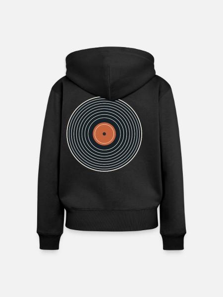 Vinyl Sessions - Frauen Premium Bio Zip Hoodie - Schwarz