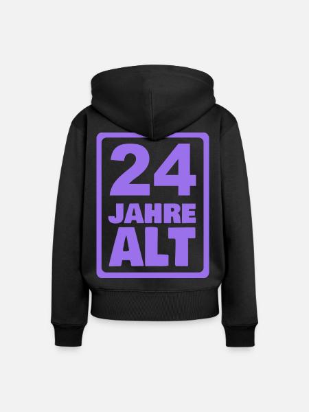 Alt 24 - Frauen Premium Bio Zip Hoodie - Schwarz