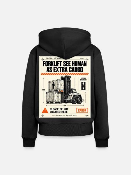 Menschen als zusätzliche Last - Frauen Premium Bio Zip Hoodie - Schwarz