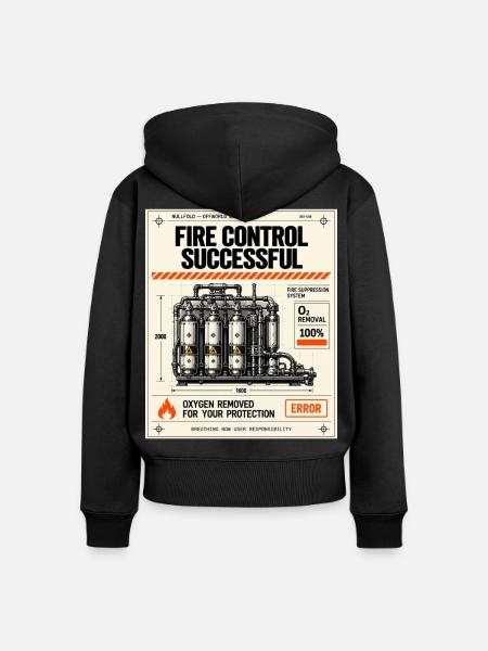 Erfolgreiche Feuerbekämpfung - Frauen Premium Bio Zip Hoodie - Schwarz