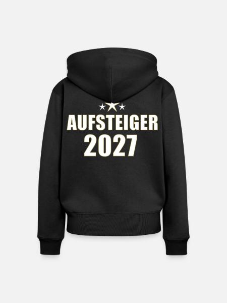 Aufsteiger 2027 - Frauen Premium Bio Zip Hoodie - Schwarz