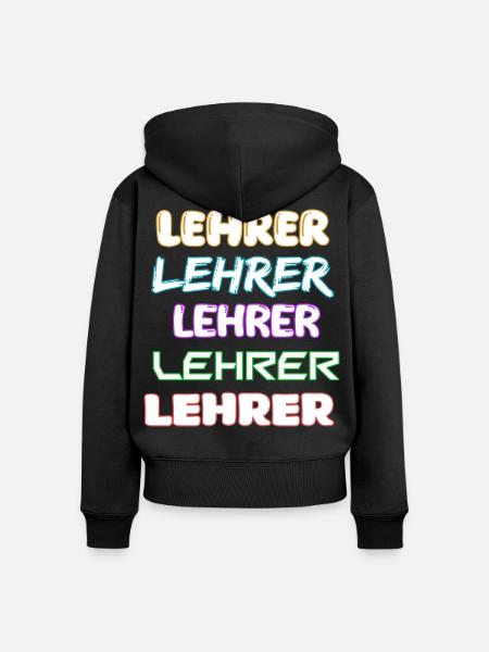 Beruf Lehrer - Frauen Premium Bio Zip Hoodie - Schwarz
