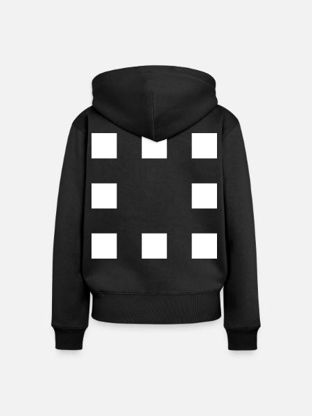 Quadrate Minimal Rahmen / Vektor - Frauen Premium Bio Zip Hoodie - Schwarz