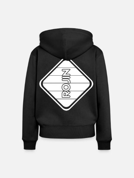 Rojin - Frauen Premium Bio Zip Hoodie - Schwarz