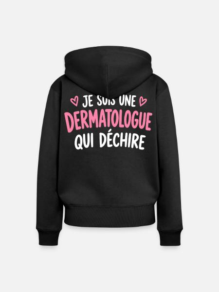 Dermatologe, der reißt - Frauen Premium Bio Zip Hoodie - Schwarz