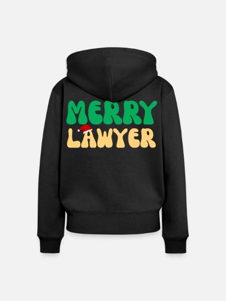 Fröhlicher Anwalt Weihnachtspullover Lustiges Anwaltsweihnachten - Frauen Premium Bio Zip Hoodie - Schwarz