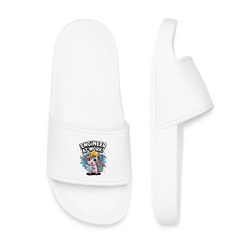 Engineer At Work! - Kids’ Pool Sliders - white - Front