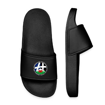 Scottish, Welsh, Cornish Independence, Celtic - Kids’ Pool Sliders - black - Front