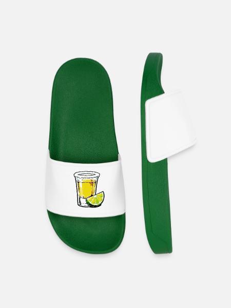Limetten-Tequila Shot - Kinder Badelatschen - Dunkelgrün