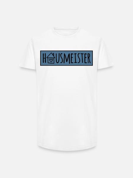 Hausmeister - Long Fit Männer T-Shirt - Weiß