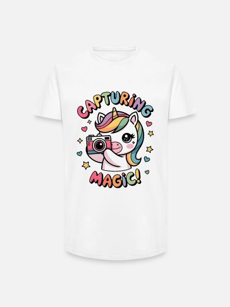 Capturing Magic! - Long Fit Men's T-Shirt - white