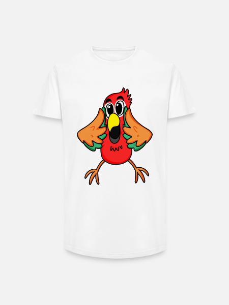 Parrot jungle - Long Fit Men's T-Shirt - white