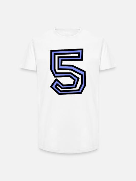 5. 5 YEARS - Long Fit Men's T-Shirt - white