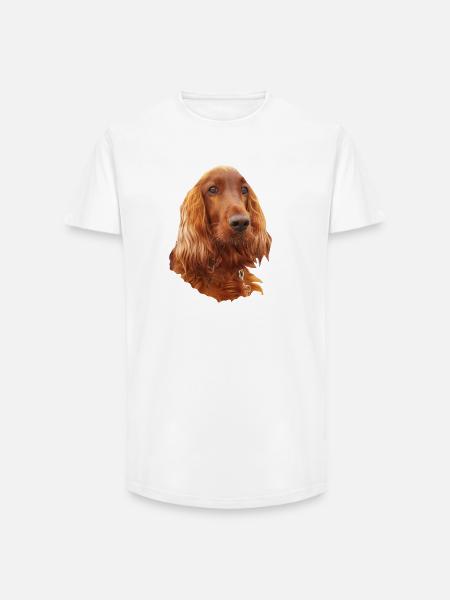 Irish Setter Red - Long Fit Männer T-Shirt - Weiß