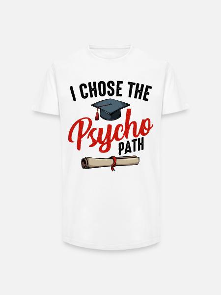 psychologue - T-shirt coupe longue homme - blanc