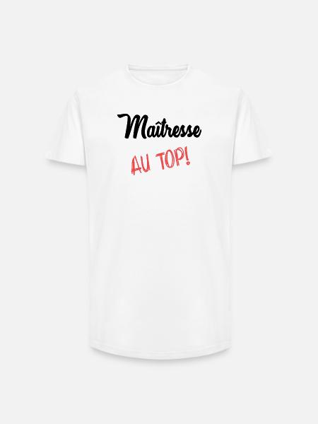MISTRESS - Long Fit Men's T-Shirt - white