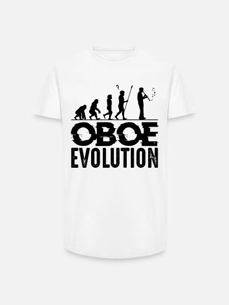 hautbois - T-shirt coupe longue homme - blanc