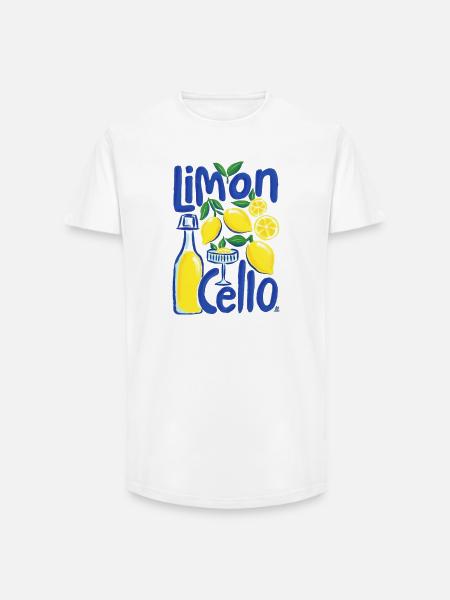 Design cool - T-shirt coupe longue homme - blanc