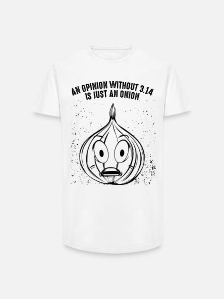 Math Pi onion - Long Fit Men's T-Shirt - white