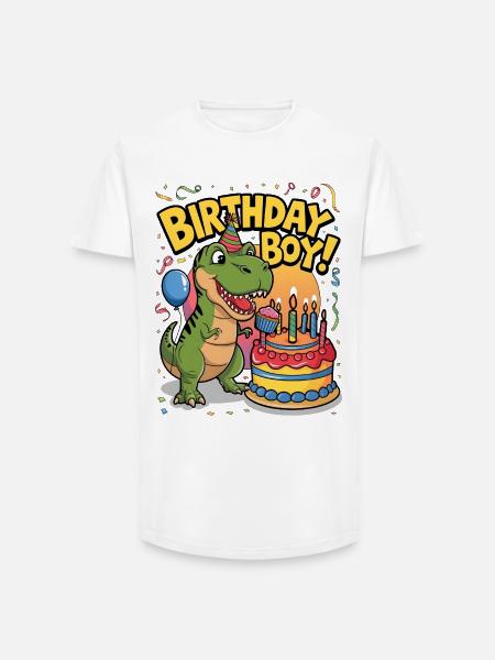 Birthday Boy - Long Fit Men's T-Shirt - white