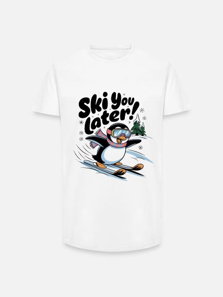 Ski You Later - Long Fit Men's T-Shirt - white
