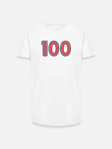 100. 100 YEARS. 100th ANNIVERSARY - Long Fit Men's T-Shirt - white