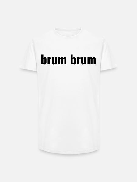 Brum Brum - T-shirt coupe longue homme - blanc