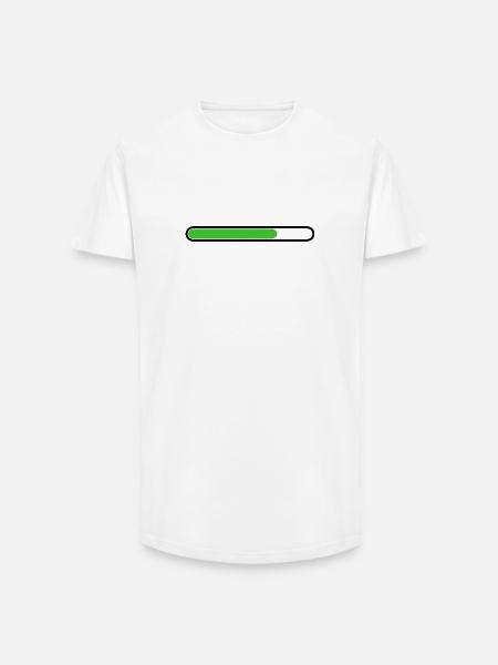Loading bar Black Green - Long Fit Men's T-Shirt - white