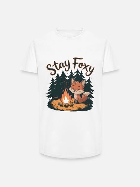 Bleib fuchsig - Long Fit Männer T-Shirt - Weiß