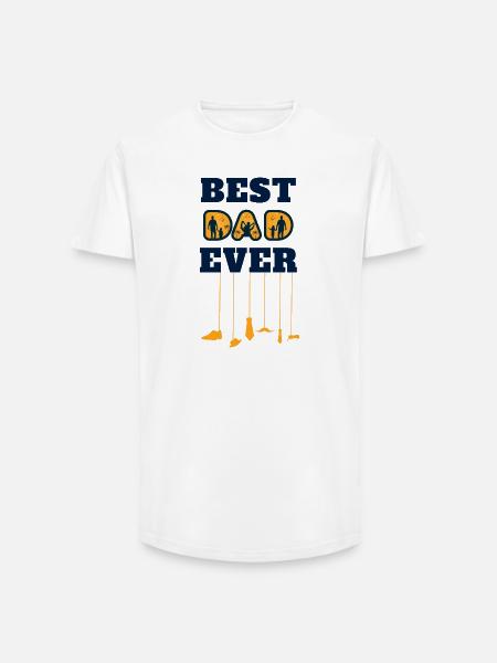 best dad ever - Long Fit Men's T-Shirt - white